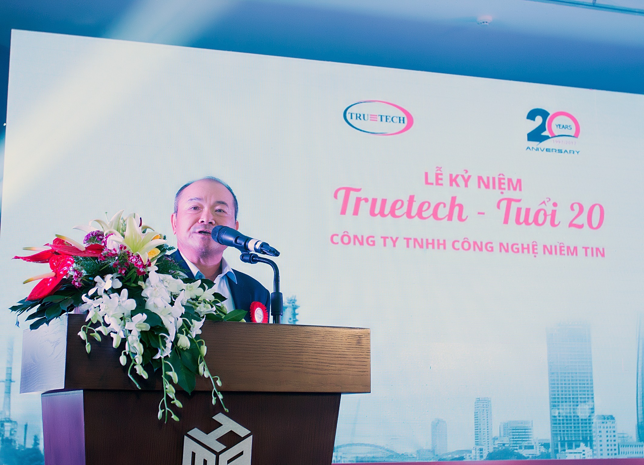 Giám đốc công ty Truetech - Ông. Nguyễn Sỹ Thanh phát biểu