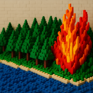 Lego bushfire