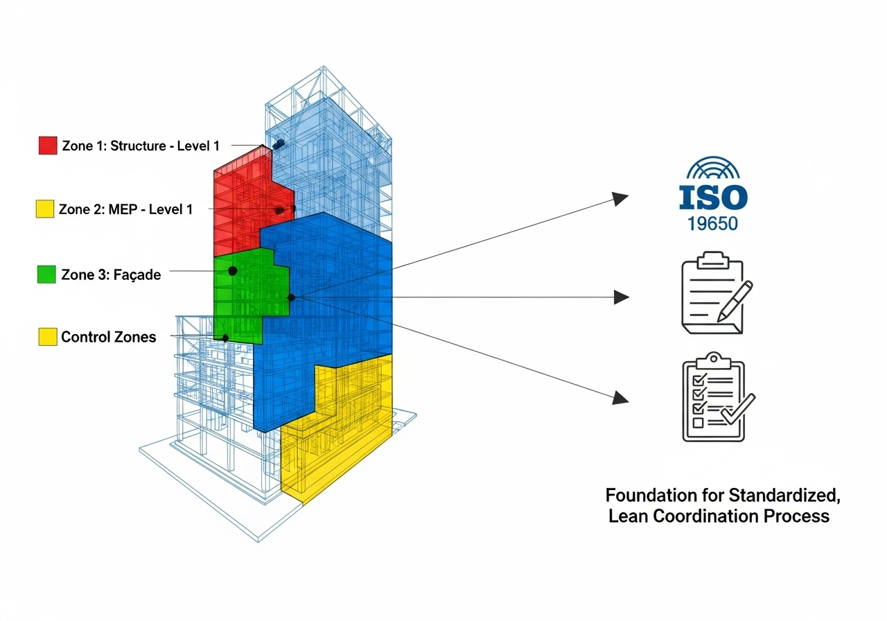 Tối Ưu Hóa Phối Hợp BIM Cho Dự Án Lớn: Sức Mạnh Của Khu Vực Kiểm Soát (Control Areas) 1 Giải Mã "Khu Vực Kiểm Soát" - Nền Tảng Của Quy Trình Phối Hợp Tinh Gọn