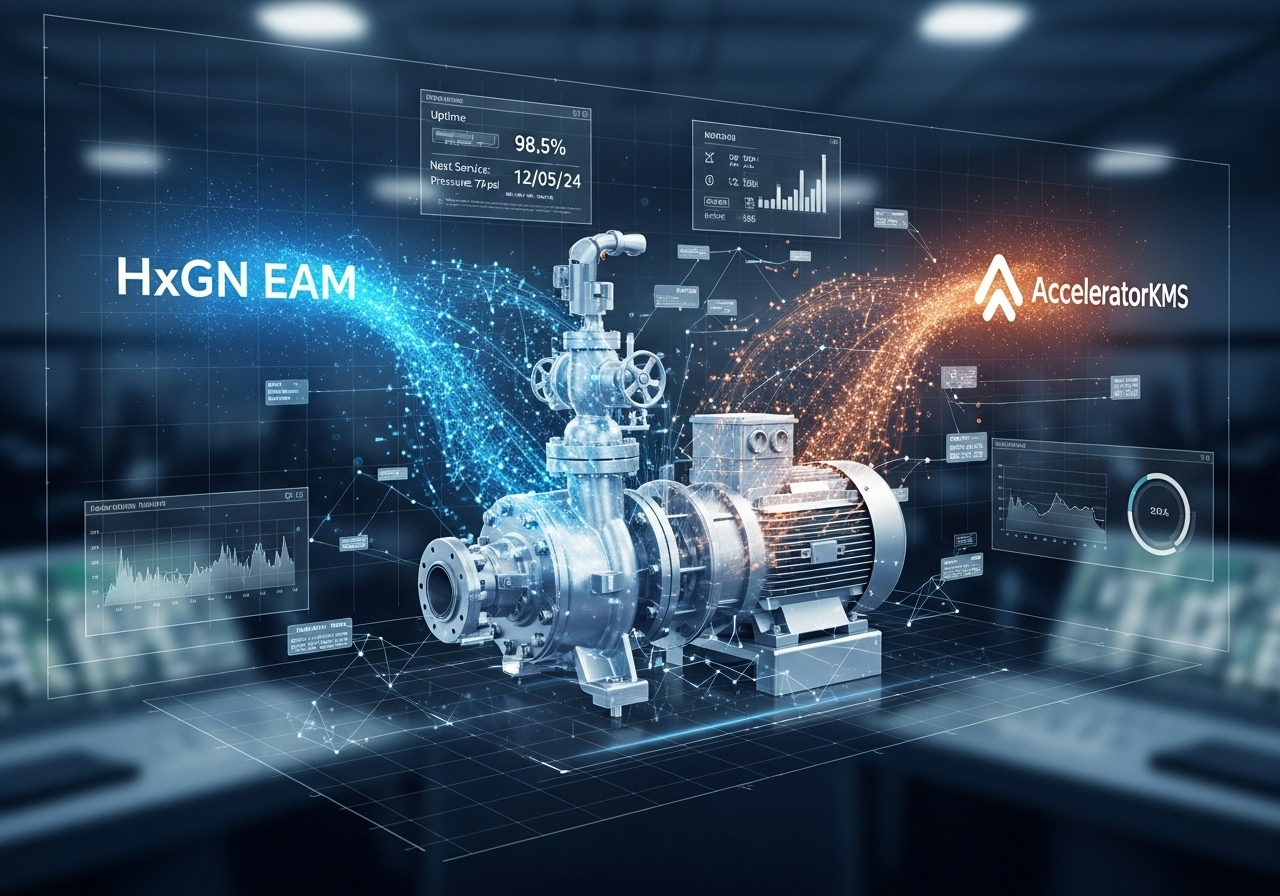 Khai phá khả năng hiển thị vòng đời hoạt động của tài sản với HxGN EAM và AcceleratorKMS