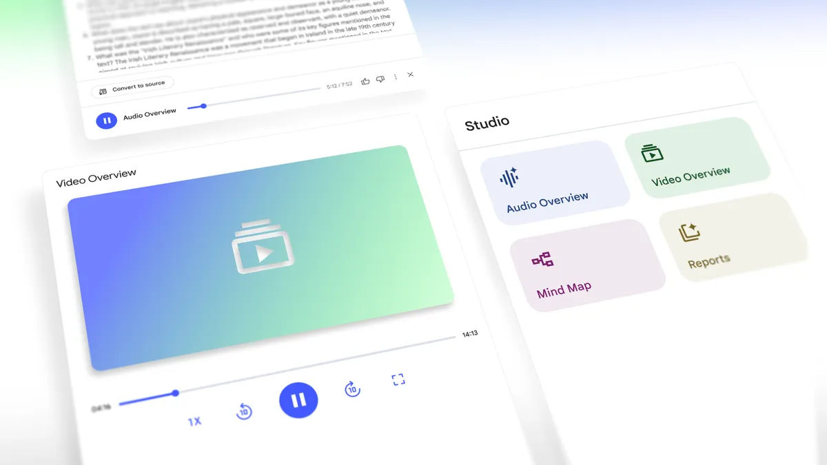 NotebookLM có gì mới: Tính năng tóm tắt bằng video và Studio phiên bản mới