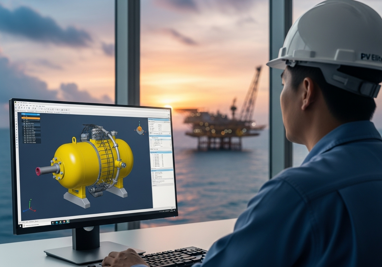 Whittaker Engineering Tối Ưu Hóa Thiết Kế Bình Áp Lực Ngoài Khơi với PV Elite