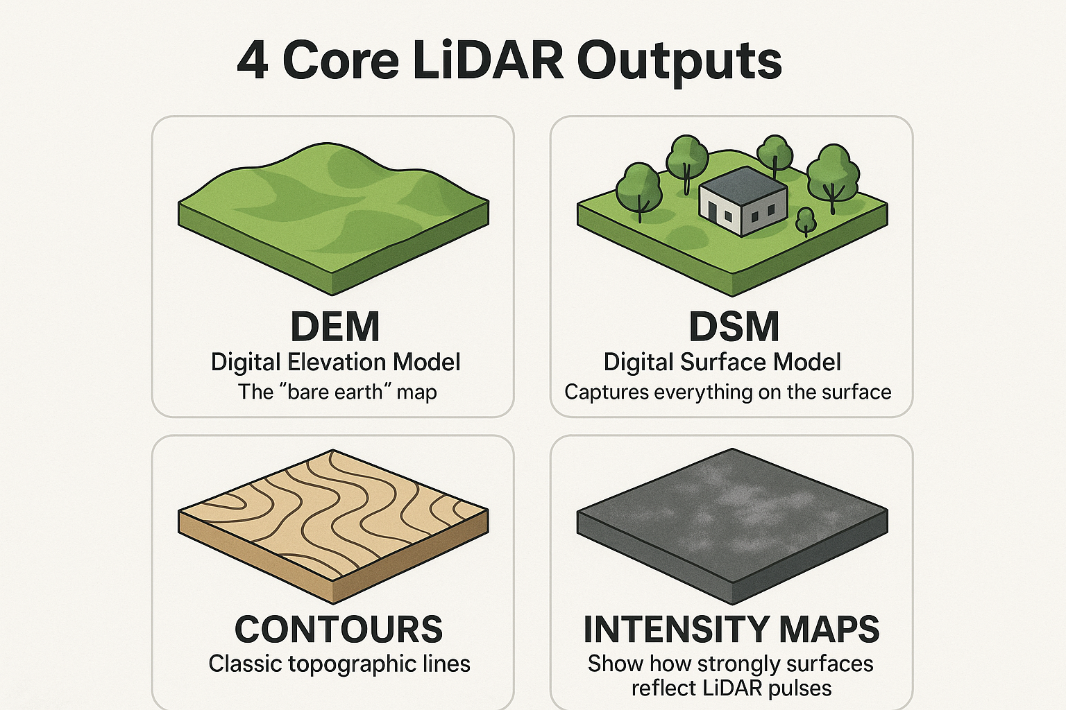 Từ DEM đến Point Cloud: 5 Sản phẩm Dữ liệu LiDAR then chốt cho mọi ngành