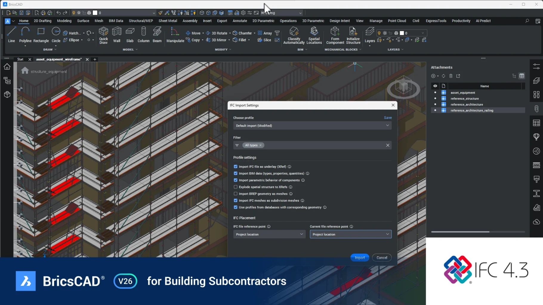 BricsCAD® V26: Giải pháp thay thế CAD đích thực, nay thông minh hơn và mở rộng tốt hơn 3 BricsCAD V26 cho Nhà thầu phụ Xây dựng