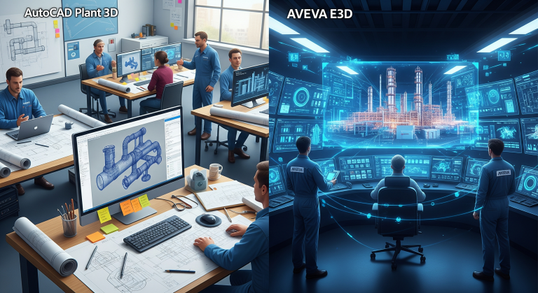 So Sanh AutoCAD Plant 3D va AVEVA E3D