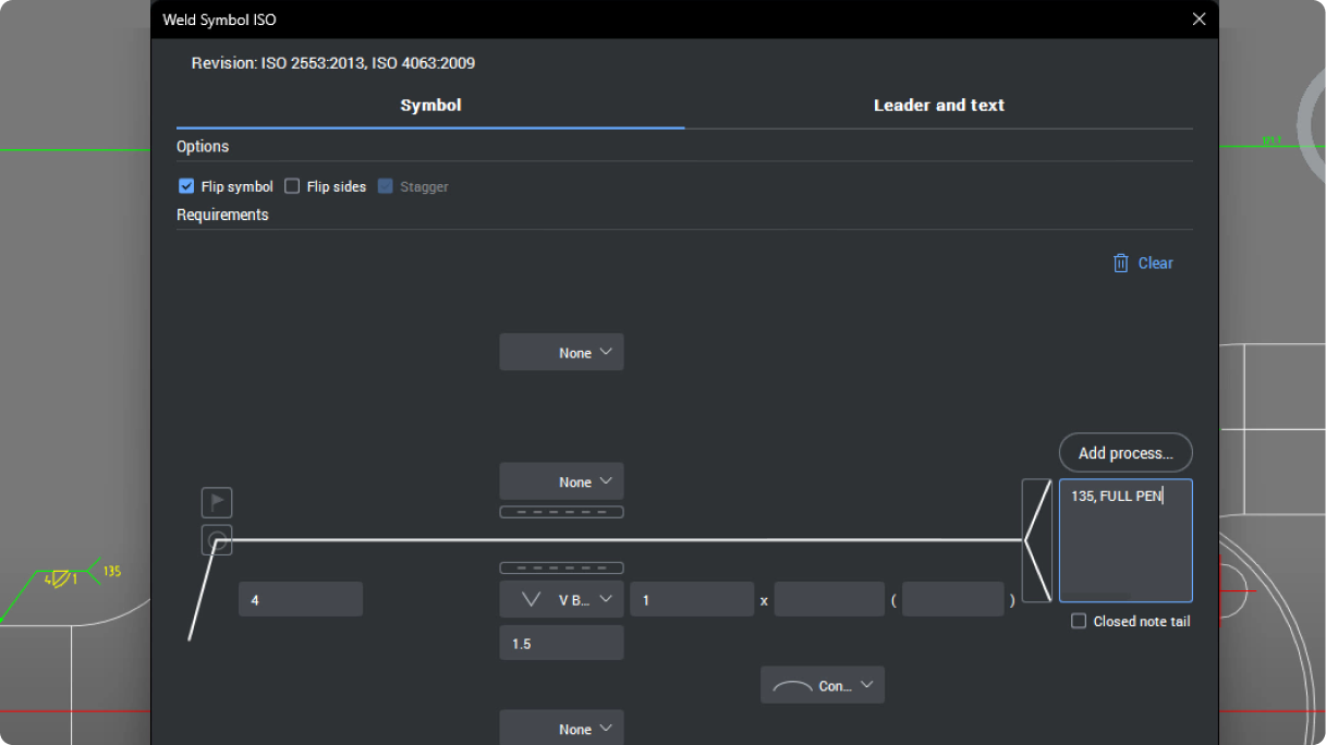 Hộp thoại ký hiệu hàn toàn diện