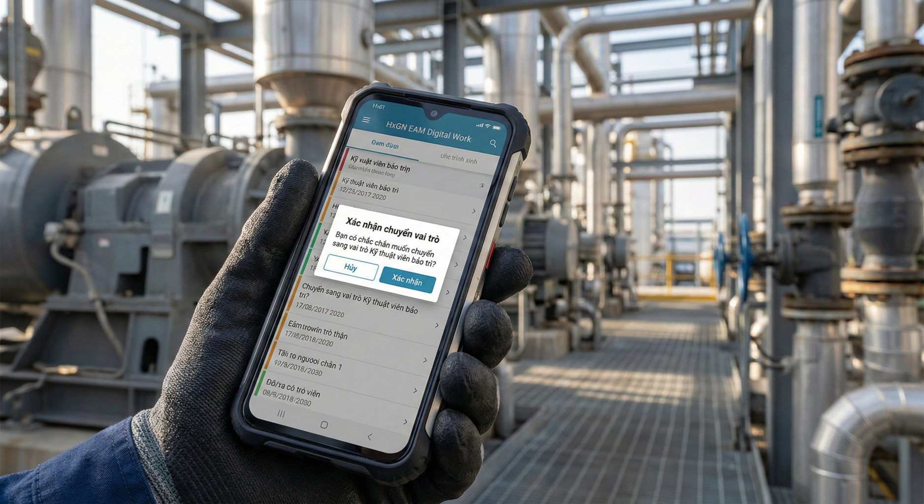 Tối Ưu Hóa Linh Hoạt Vận Hành và Bảo Mật Chiều Sâu: Kỷ Nguyên Mới Của Quản Lý Tài Sản Với HxGN EAM Role Switching 2 Role Switching Tren Nen Tang Di Dong – HxGN EAM Digital Work