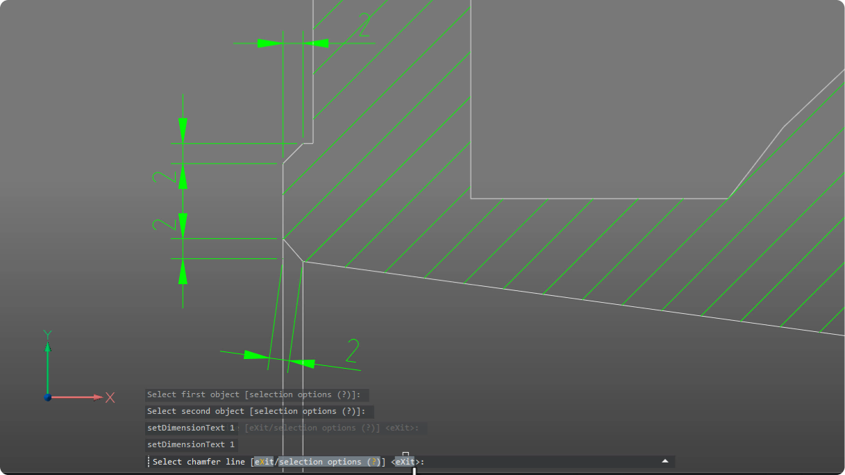 Ghi kích thước vát mép tự động thông minh
