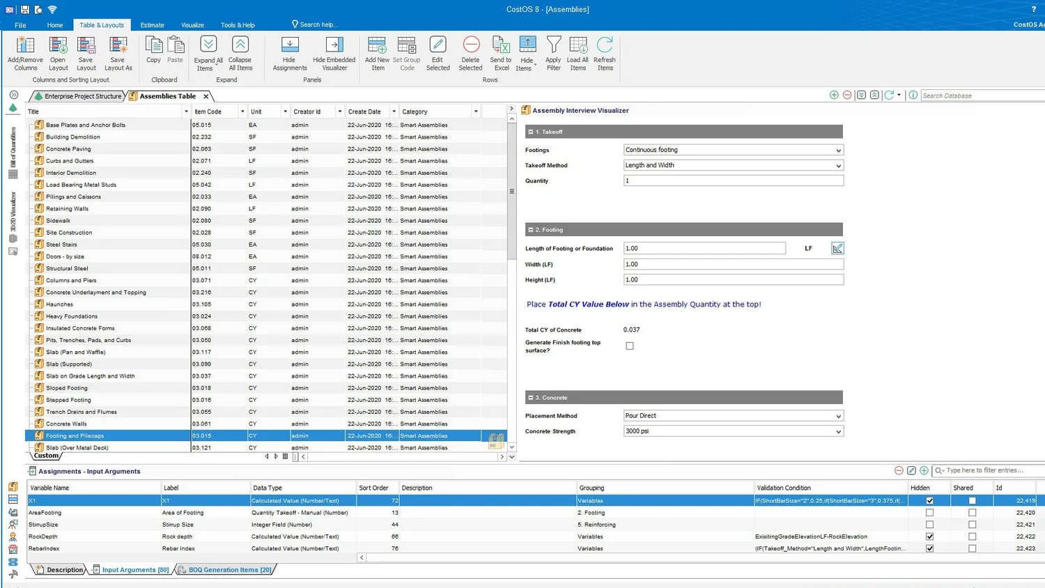 Parametric Estimating Engine