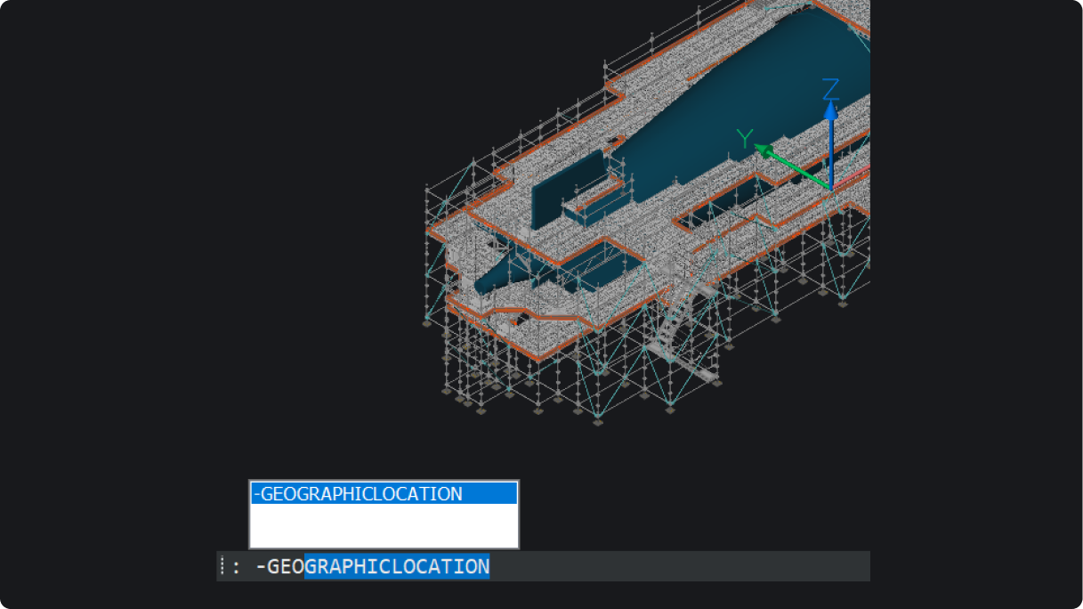 Điểm đặc biệt của Octave BricsCAD V26? 6 Thiết lập vị trí địa lý thông qua dòng lệnh