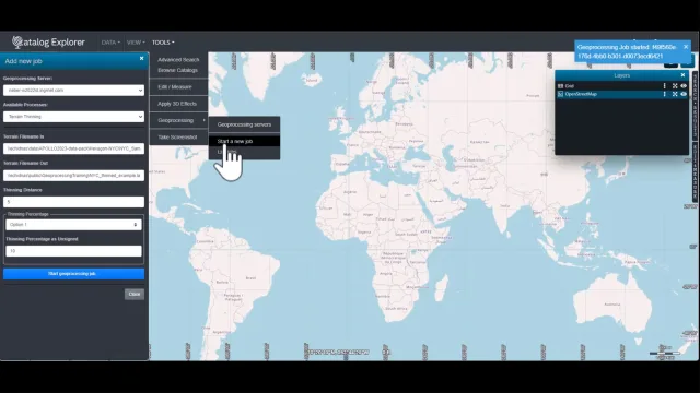 Server-side geoprocessing
