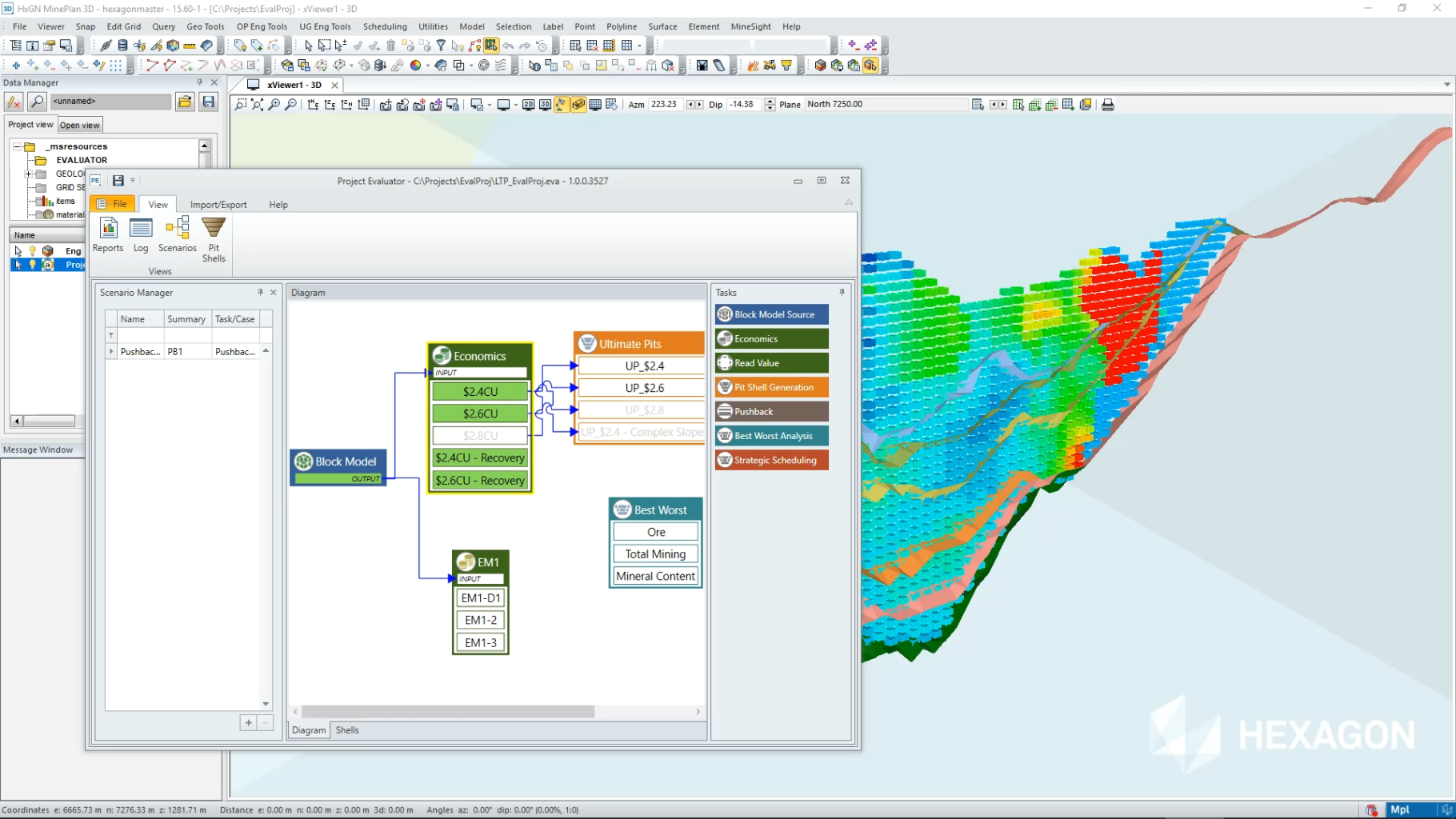 Project Evaluator và Stope Optimizer: Tối Ưu Hóa Chiến Lược Lộ Thiên và Hầm Lò