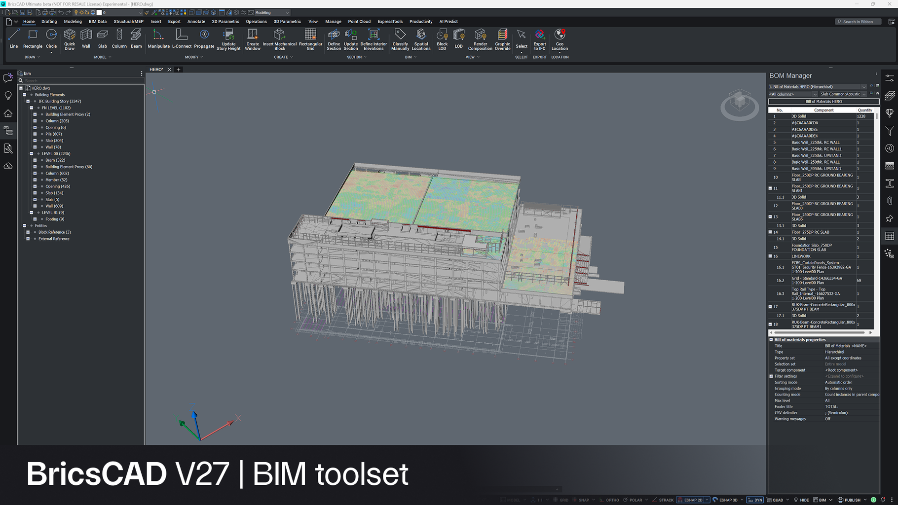BricsCAD BIM toolset Hero Image V27 1920x1080 with text